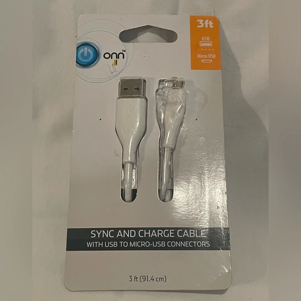 On Running White Charging Cable for Cell Phones